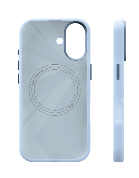 Чехол защитный VLP Aster Pro Case с MagSafe для iPhone 17, голубой